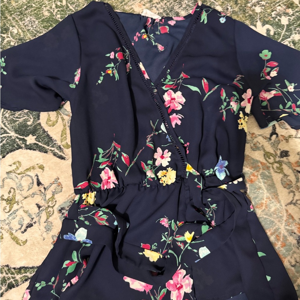 Sienna Sky Navy Floral Blouse